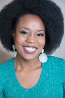 Glamorous mixed race woman smiling