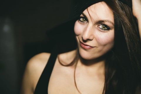 Close up of smiling Caucasian woman