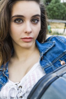Caucasian woman with quizzical expression