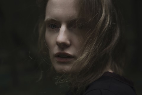 Close up of face of serious Caucasian woman