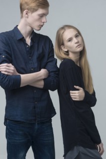 Portrait of serious Caucasian couple
