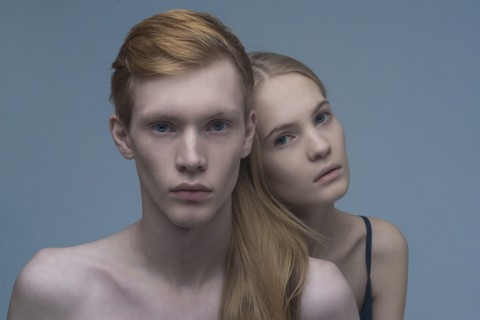 Portrait of serious Caucasian couple