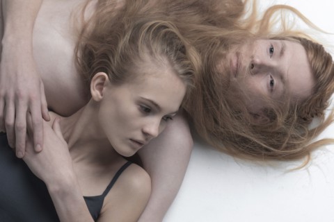 Portrait of serious Caucasian couple relaxing