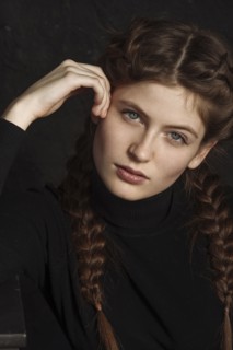 Portrait of pensive Caucasian woman