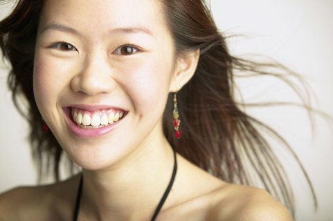 Portrait of teenage girl smiling