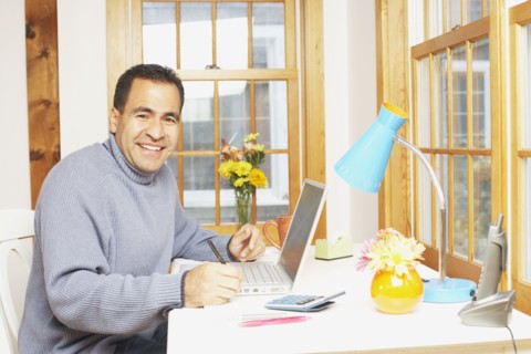 Man using a laptop