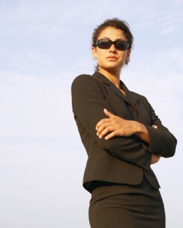 Businesswoman with arms crossed