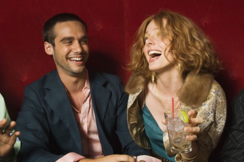 Young couple laughing