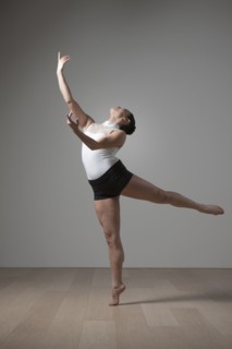 Graceful Caucasian ballet dancer