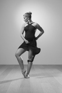 Graceful barefoot dancer