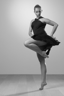 Graceful barefoot dancer