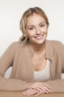Caucasian woman smiling