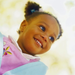 African girl smiling