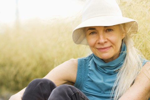 Smiling Caucasian woman