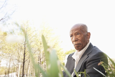 Serious African American man