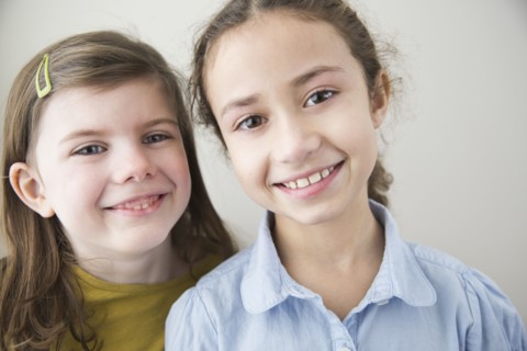 Portrait of smiling girls