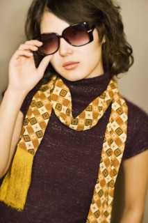 Asian woman wearing sunglasses