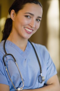 Hispanic doctor smiling