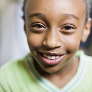 African girl smiling