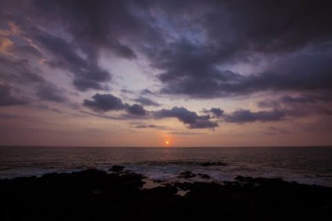 Sunset at ocean
