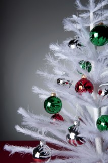 Ornaments on white