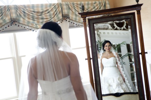 Egyptian bride in wedding dress