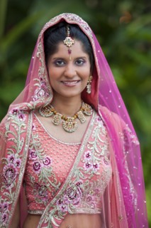 Indian bride smiling