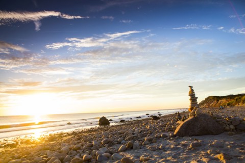 Stack of rocks on beach