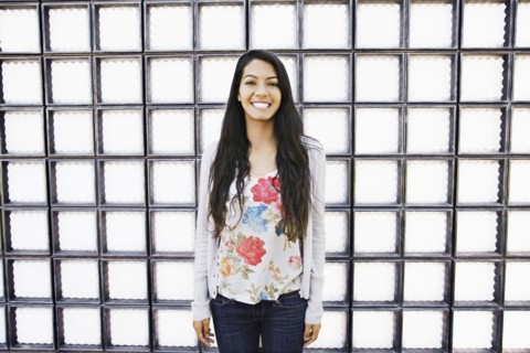 Smiling Hispanic teenager