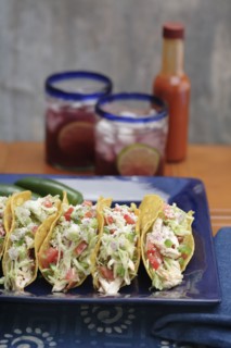 Chicken tacos and sangria