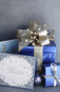 Christmas gifts and Christmas card