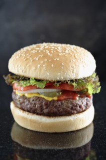 Close up of hamburger