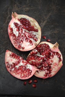 Pomegranate broken open
