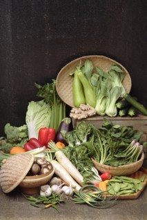 Baskets full of vegetables