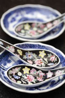 Chinese plates and spoons