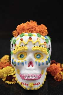 Decorated skull for Day of the Dead celebration
