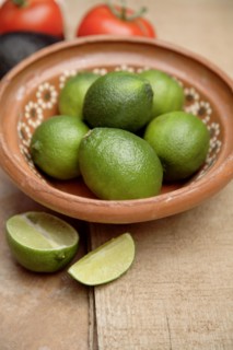 Limes in bowl