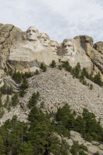 Low angle view of Mount Rushmore National Memorial