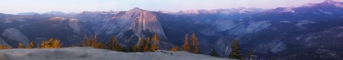 Panoramic view of Sentinel Dome at Yosemite National Park