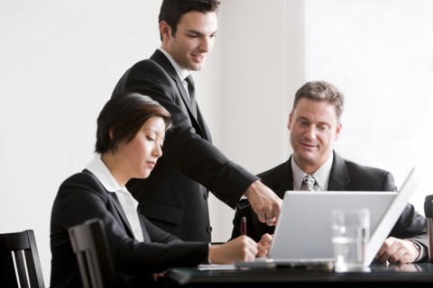 Business people working together in meeting