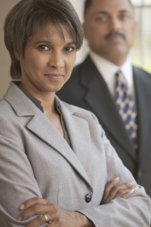 Business people standing together