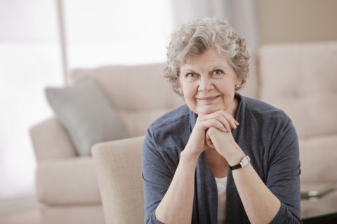 Smiling Caucasian woman