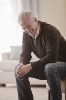 Laughing Caucasian man