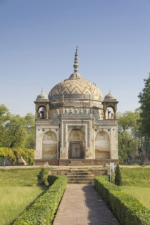 Ornate building with manicured lawn