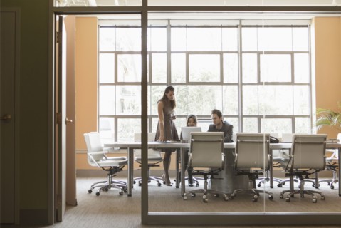 Business people talking in meeting
