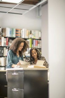 Businesswomen working together in office