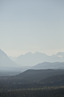 Mountain range over remote Athabasca Valley