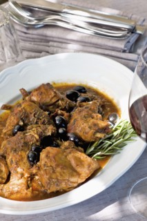 Italian coniglio e olive or rabbit and olives