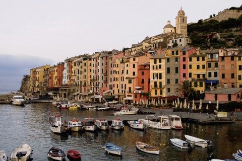 Apartment buildings on waterfront