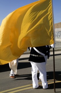 Navajo flag in parade